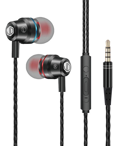 Auriculares Jd Sound Pro In Ear 3.5 Mm Stereo Negro-*