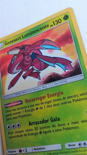 Carta Pokemon Genesect Luminescente Shiny