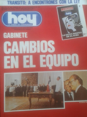 Revista Hoy 18 A 24 Febrero 1985 / Cambios En El Equipo