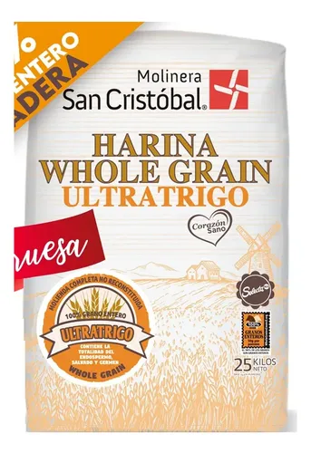 comprar Harina Integral 100 % Whole Grain Saco 25 Kilos 