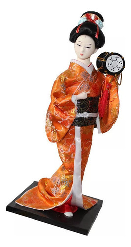 Muñeca Geisha Japonesa De Pulgada Kokeshi