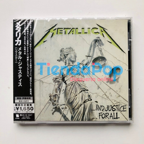 Metallica And Justice For All Cd Japon Edicion Li Remastered