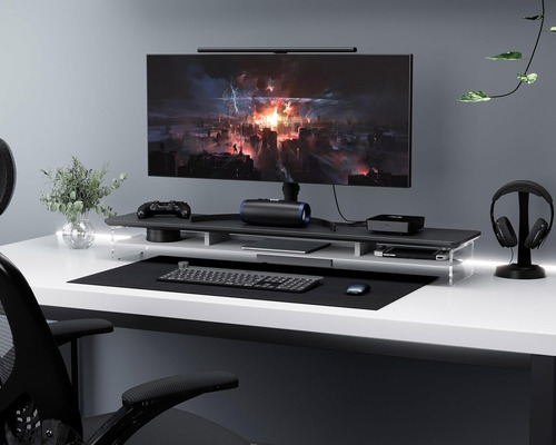 Soporte Para Monitor Doble, Soporte Acrílico Para Computador