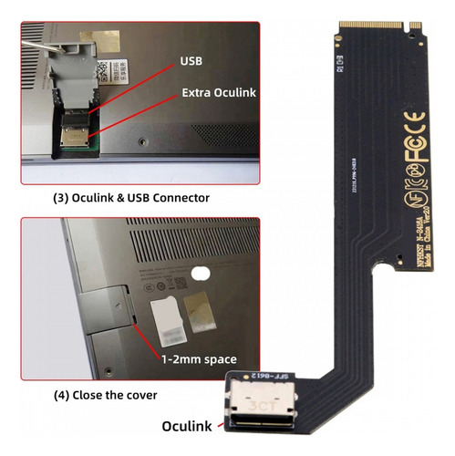 Chave M Pci-e 3.0 4.0 M.2 Para Hospedar Anúncio Oculink Sff-