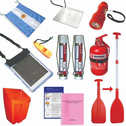 Imagen 1 de 6 de Kit Elementos De Seguridad Naval Reglamentario Pna - Nautica