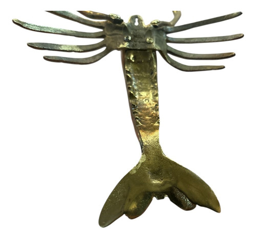 Pisapapeles Langosta Camarón Bronce Decoración Dorado (Usado)
