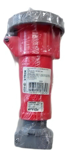 Acoplamento S4256w 3p+t 32a 440v Steck Cor Vermelho