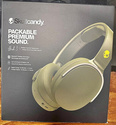 Audífonos Bluetooth On Ear Skullcandy Hesh3 Verde Oliva