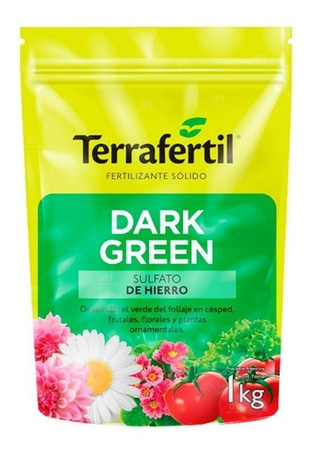 Dark Green Sulfato De Hierro Terrafertil 1kg Grow