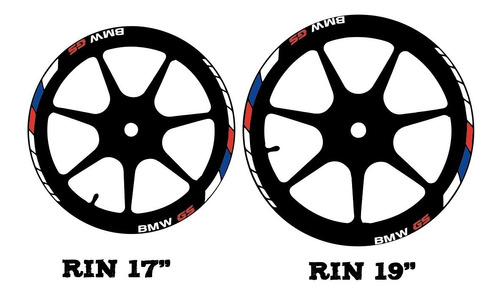 Stickers Cintas Reflejantes Para Rin De Moto Bmw Gs Vinil