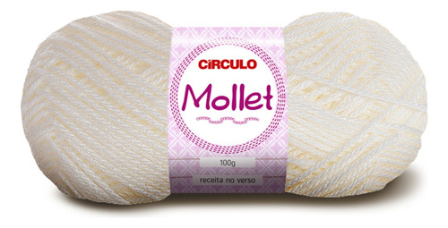 Lã Mollet 100g Círculo Fio Trico Croche Cores Na Variação Cor 20 - NATURAL