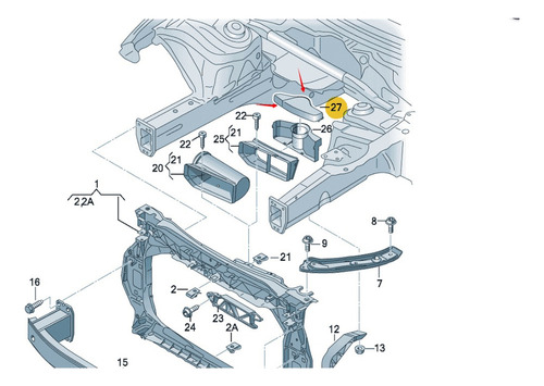 Para Tapa Ducto De Aire Oem Jetta Mk6 2.0 Audi A3 / /