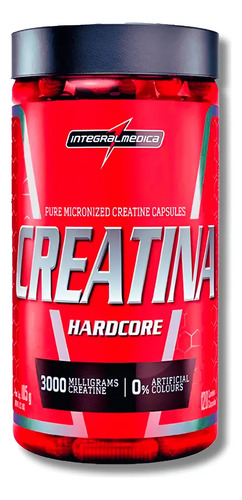 Creatina Integralmedica 120 Cápsulas Hardcore Monohidratada Sabor Sem Sabor