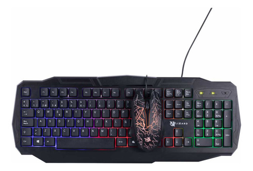 Combo Gamer Teclado+ Mouse X-lizzard Cableados Usb 1,5m N Nx