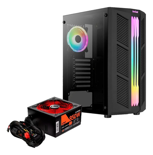 Gabinete Pc Gamer Aerocool Prime-g-bk-v2 Con Fuente Lnz850