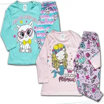 Comprar Roupa Infantil Kit 2 Pijamas Menina Bebê Manga Longa Inverno