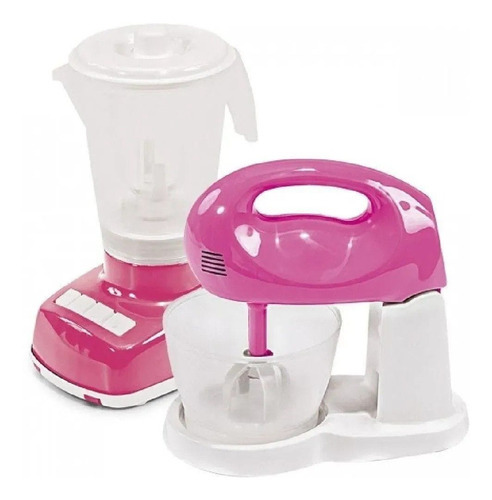 Liquidificador E Batedeira Brinquedo Infantil Poliplac Conj Cor Rosa