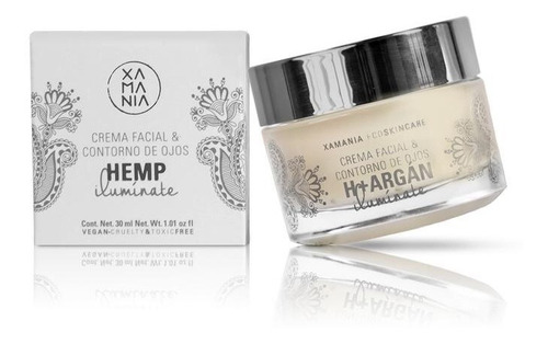 Crema Facial & Contorno De Ojos H+argán Xamania Vegan 