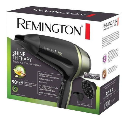 Imagen 8 de 9 de Secadores Reming. Shine Therapy Negro D13a (220) R