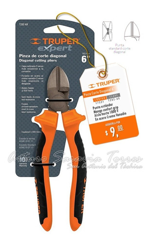 Pinza De Corte Diagonal 6 Truper 17331 1000voltios