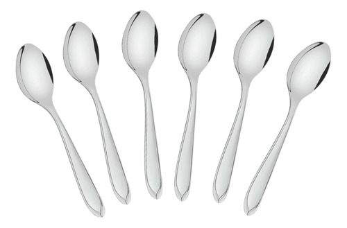 Kit 6 Colheres De Chá Inox Café Da Manhã Xícara Restaurante