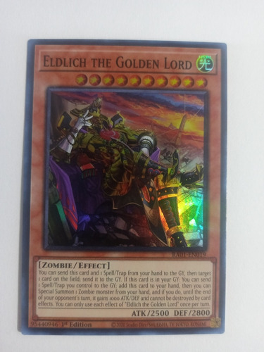 Eldlich The Golden Lord Aa - Super Rare    Ra01