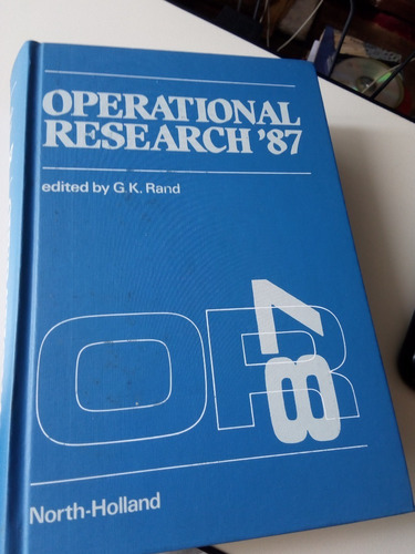 Operational Research 87- Congreso Ifors En B.a.  1987