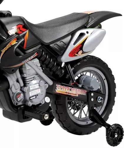 Moto Eletrica Infantil Belfix Motocross Action Show Preta 6V - Maçã Verde  Baby