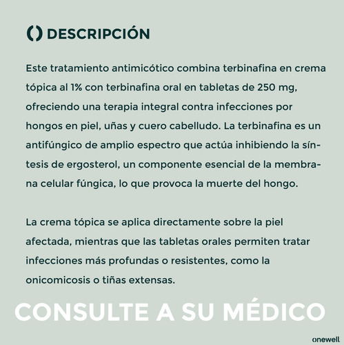 Tratamiento Antimicótico Terbinafina Hongo Pie De Atleta 2pc