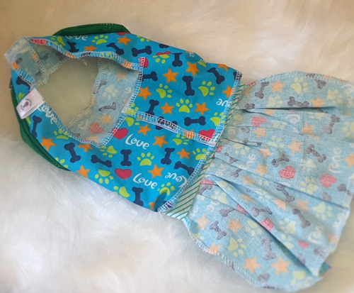 Roupa Pet - Vestido Frente Única Tam 2- Roupinha Cachorro