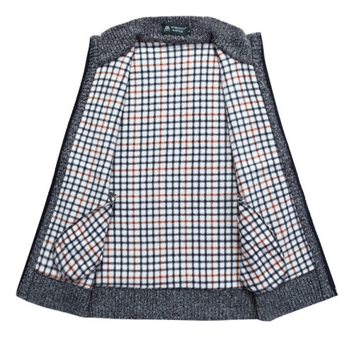 C Chalecos De Sueter Hombre Casual Cuello Alto Con Bolsillo