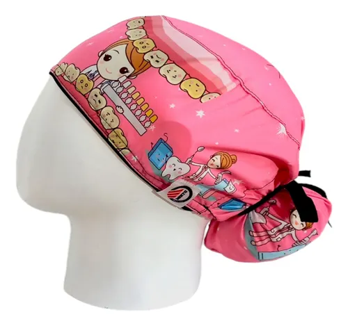 comprar Gorro Quirúrgico Odontologa Rosa   Antifluido + Lanyard 
