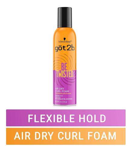 Got2b Be Twisted Air Dry - Espuma Rizada, 8 Onzas