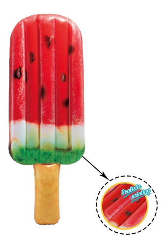 Colchoneta Inflable Intex Palito Helado Sandia 191 X 76 Cm.