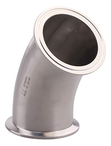 Conexin Codo 45 Tubo 2.5puLG Acero Inoxidable 304 Para Abraz
