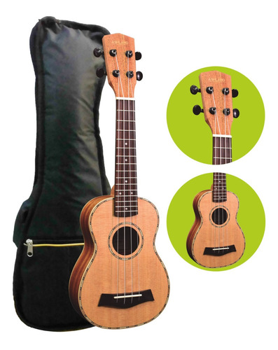 Ukelele Soprano Ashland Uk220s Cuerdas Aquila + Funda