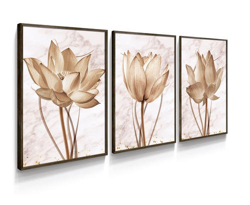 Quadros Decorativos Parede Moldura Flores Floral Sala Quarto