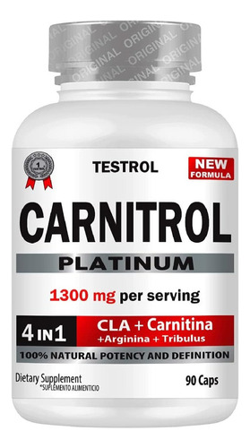 Testrol Carnitrol Platinum 90 Caps Sin sabor