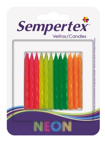 Velita Sempertex Neon X 24 Unidades