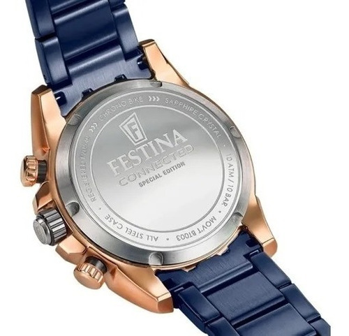 Imagen 5 de 7 de Reloj Festina Hombre Hibrido Ed Limitada Azul Rose F20549.1