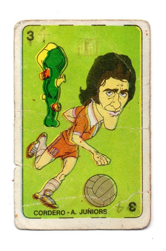 Figurita Argentinos  Futbol Golazo 1973 Cordero Naipe Baraja