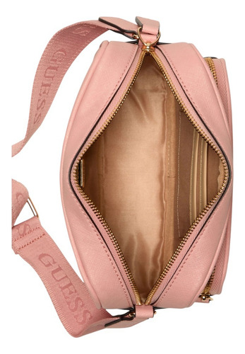 Bolsa Guess Factory Sg970114-ros Acabado de los herrajes Níquel Color Rosa Correa de hombro Rosa Diseño de la tela Lisa