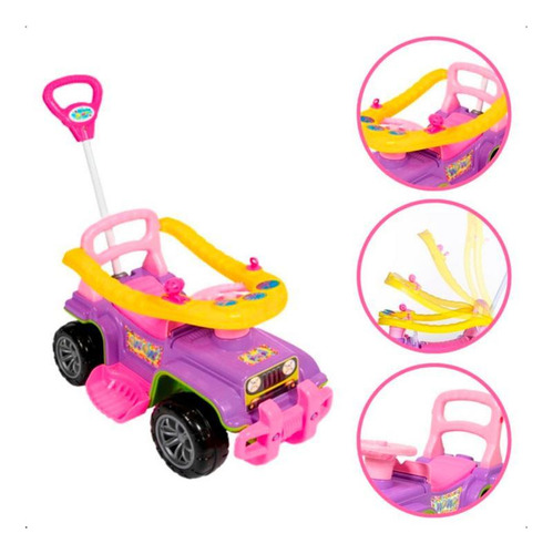 Carrinho Passeio Quadriciclo Infantil Menina Empurrador Mini