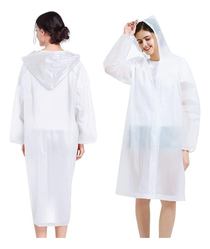 2 Piezas Chubasqueros Impermeable Chubasquero Transparentede Color Talla