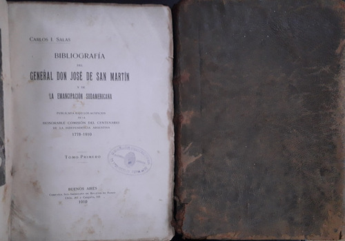 4425 Bibliografía Del General Don José De San Martín  1 Y 3