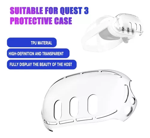 Funda protectora transparente para Meta Quest 3