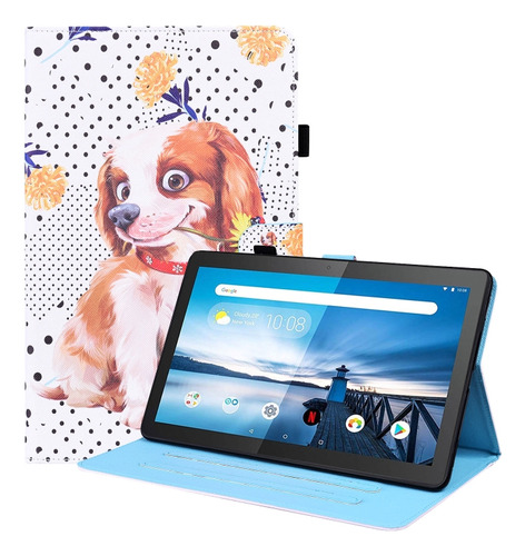 Pequeño Perrito De Flores Para Lenovo M10 Fhd Rel Tb-x605fc/