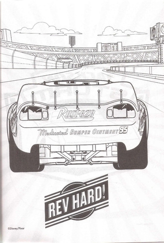 Imagen 3 de 3 de Cars Libro Colorear Iluminar Jumbo Disney