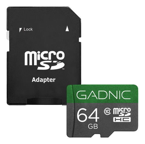 Memoria Micro Sd Gadnic 64 Gb Ultra - 6 Mbs - Clase 10 Con Adaptador