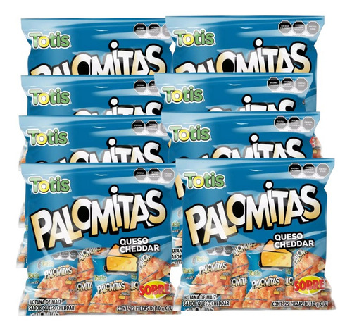 Palomitas Totis Queso Cheddar 200 Pzas 10 G C/u Sobre